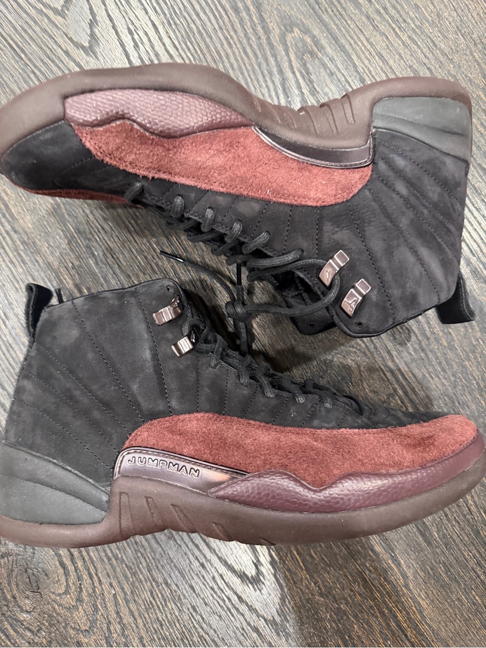 Jordan 12 Retro SP x A Ma Maniere Mid Black W - Size Women 10.5